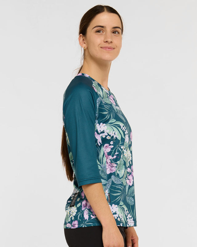 Womens 3/4 Sleeve Jersey | Wild Orchid