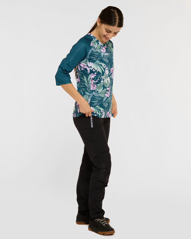 Womens 3/4 Sleeve Jersey | Wild Orchid