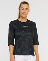 Womens 3/4 Sleeve Jersey | Leopard Palm